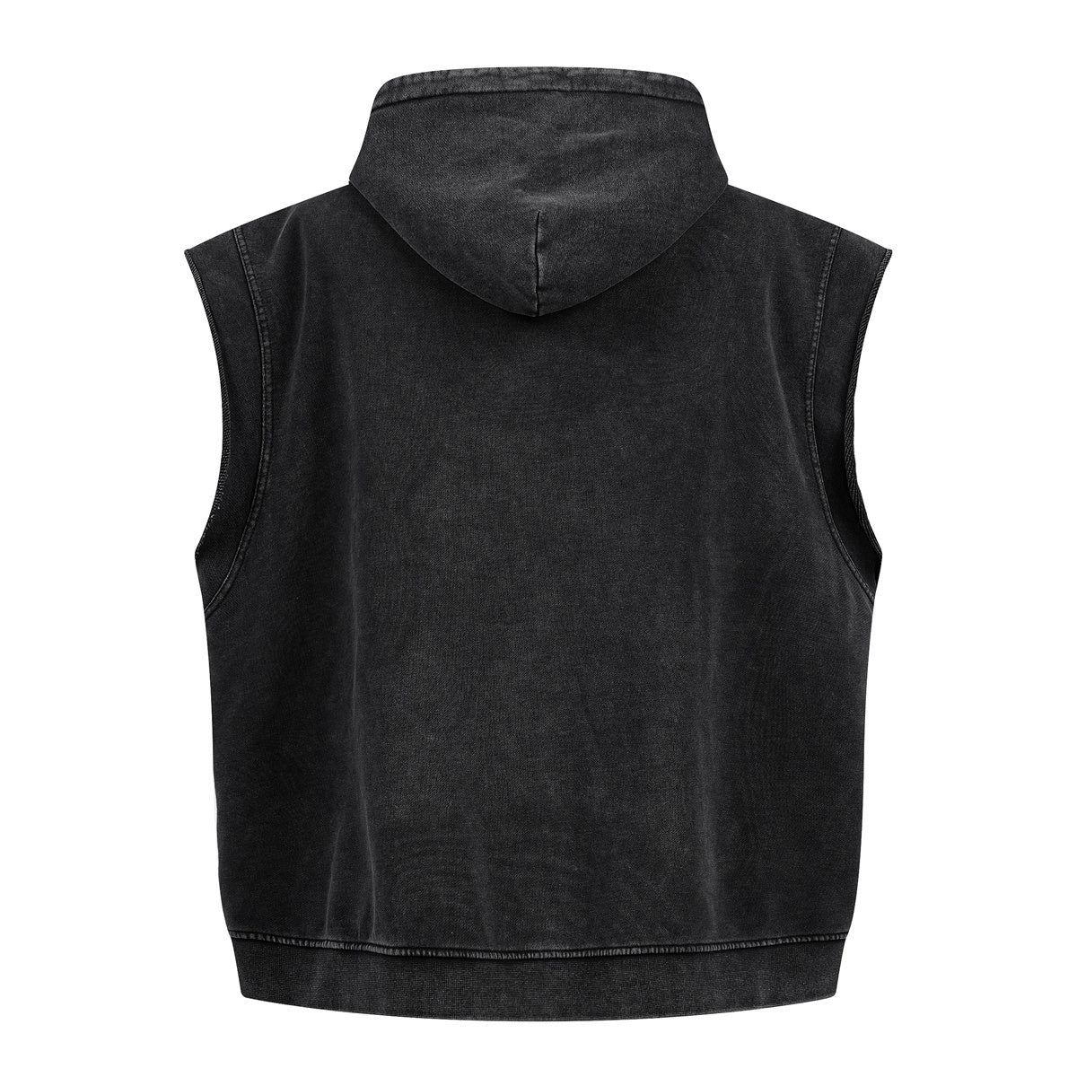 Sleeveless Zip Hoodie Casual Vest Hood Pockets Included