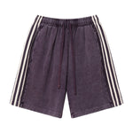 Washed Contrast Color Track Shorts