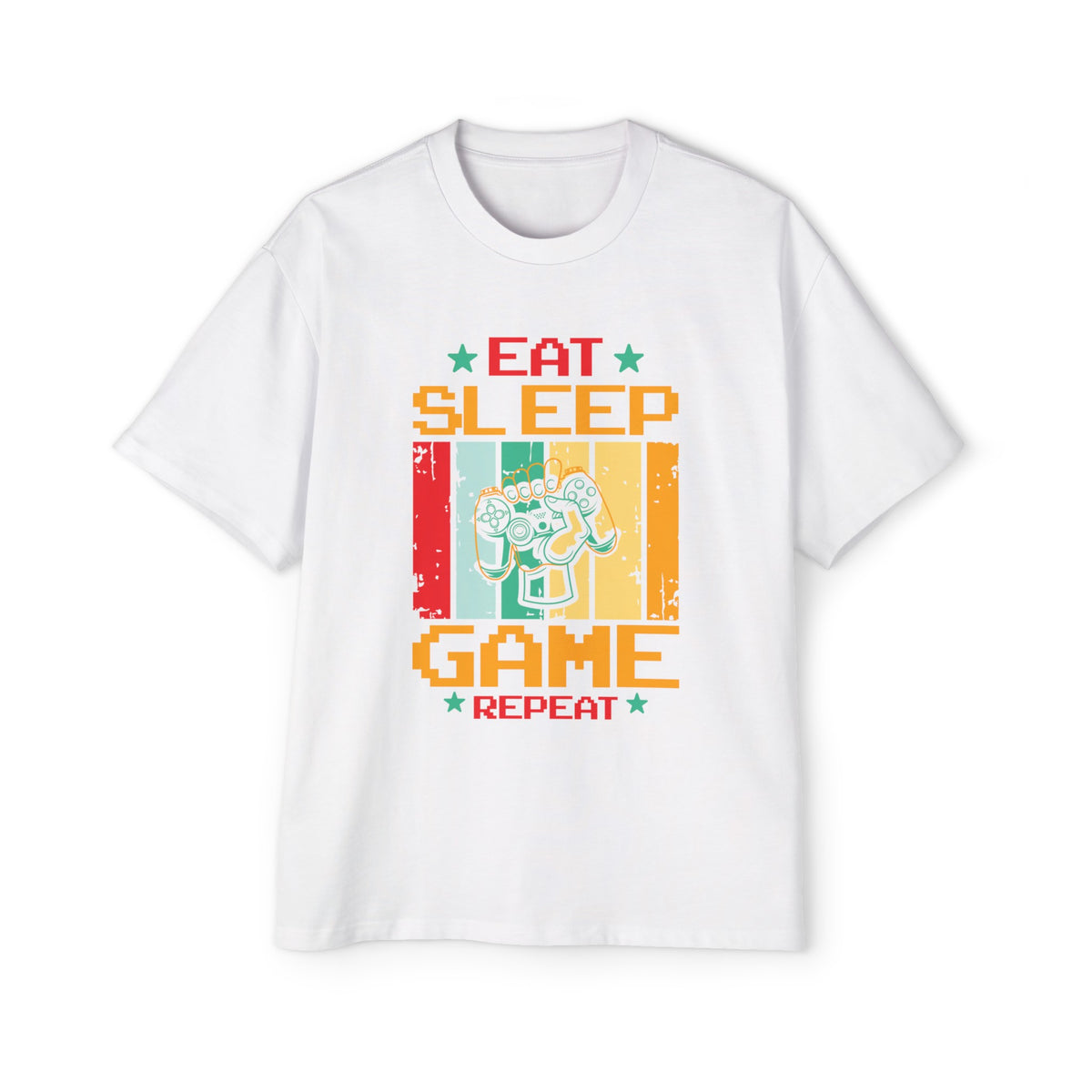 Eat Sleep Game Repeat Graphic Tee-INNBLAC Fashion Apparel
