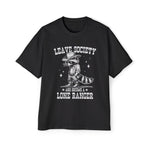 Cowboy Racoon Leave Society Graphic Tee-INNBLAC Fashion Apparel