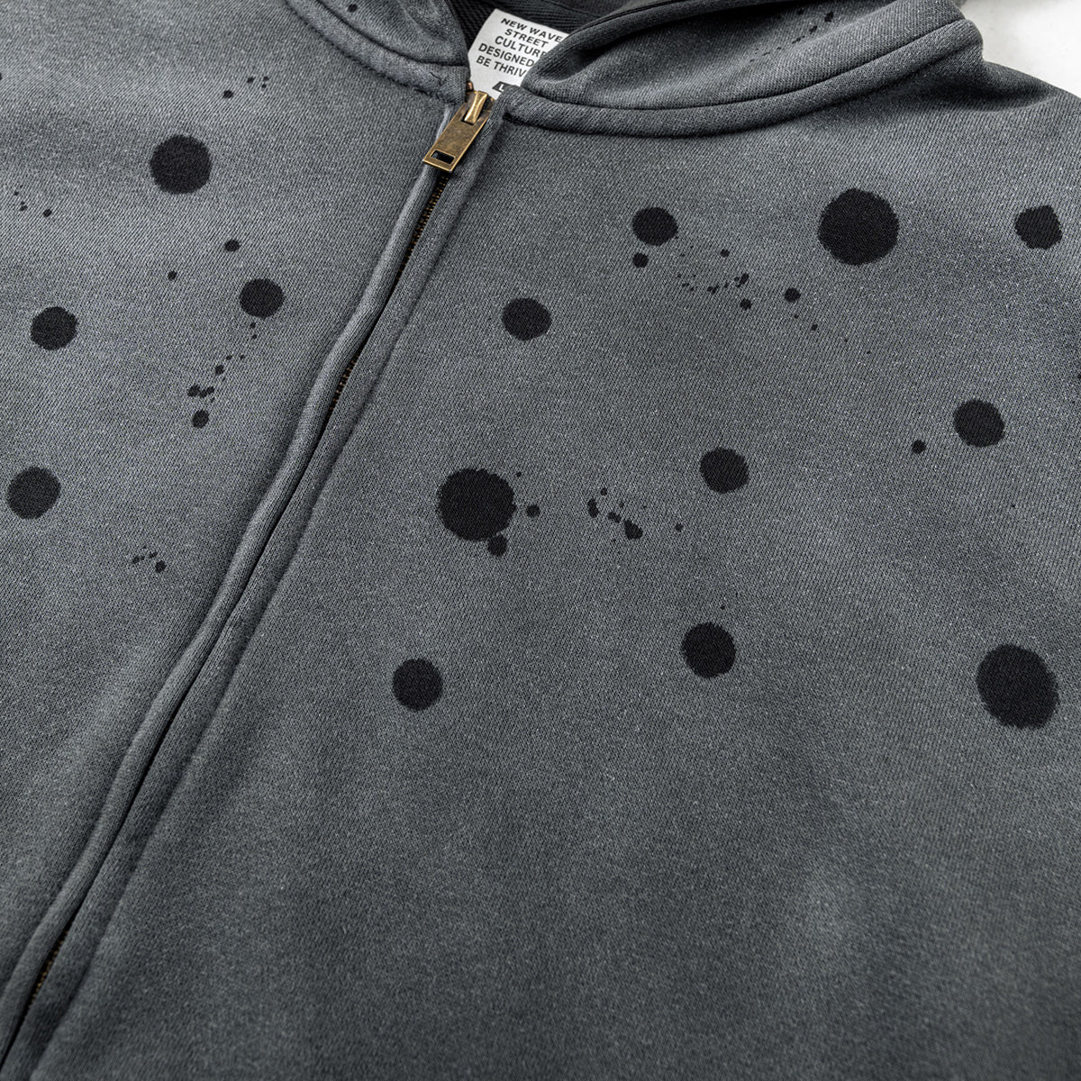 Sudadera holgada lavada y pintada