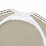 Raglan Sleeve Mesh Panel Sporty Tee