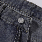 Leopard Star Patch Wide-Leg Denim Jeans