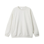 Heavyweight Solid Distressed Crew Neck Sweatshirt