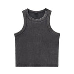 Stone Wash Slim Fit Crop Tank 9.6oz