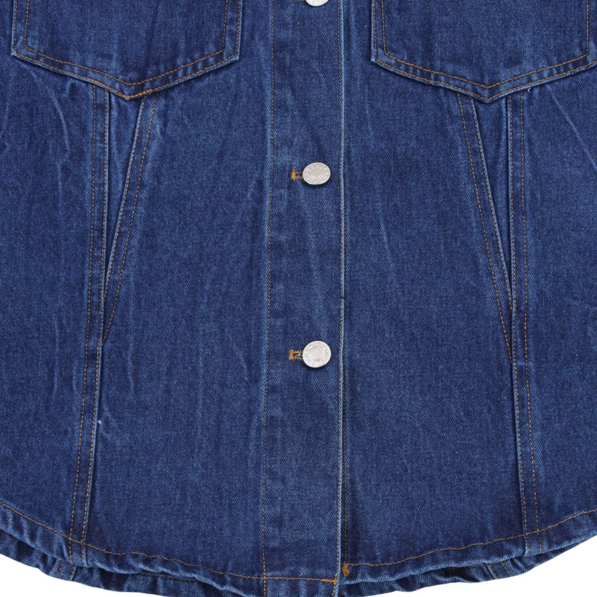 Women's Blue Washed Loose Denim Shirt