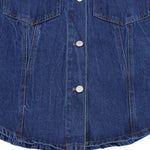 Women's Blue Washed Loose Denim Shirt