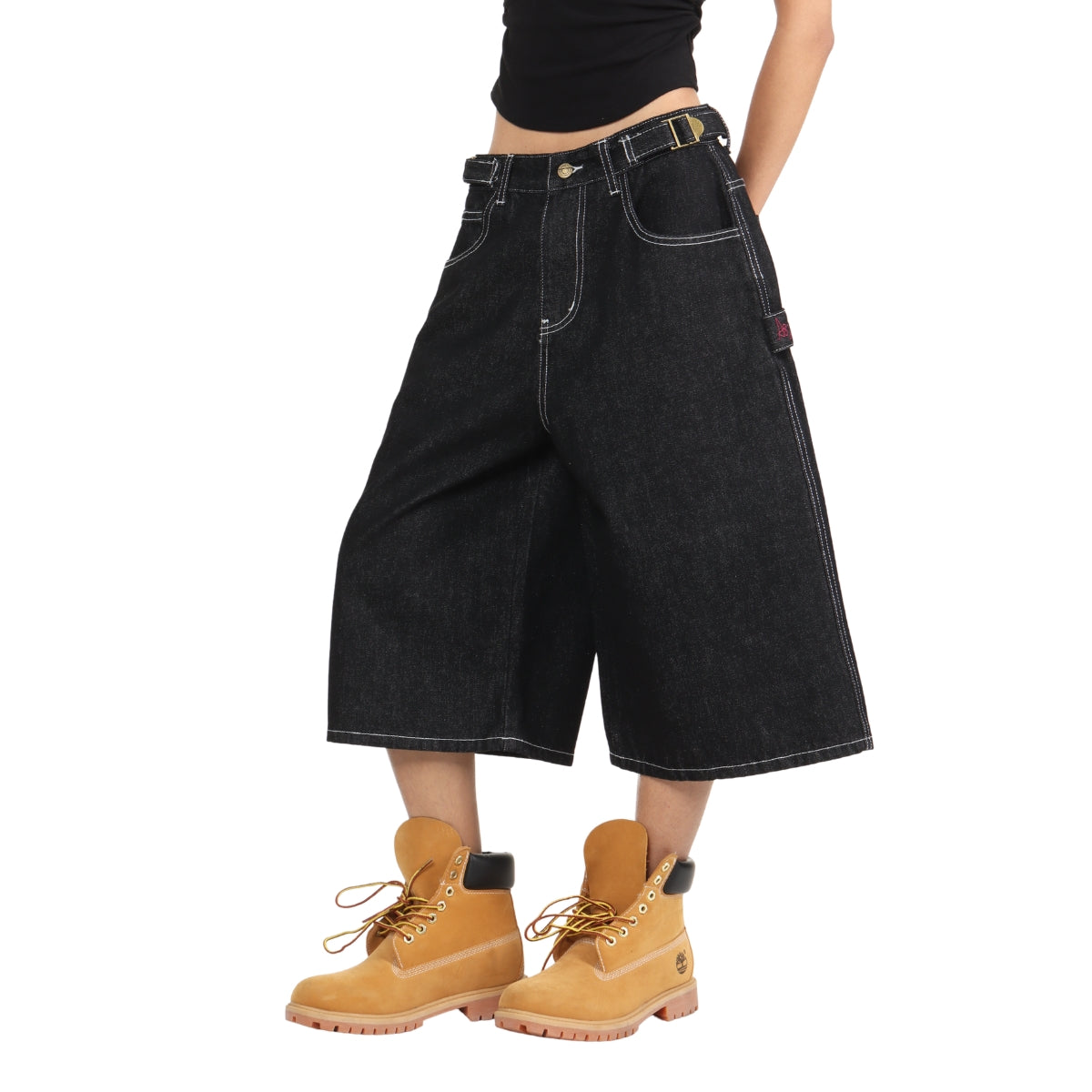 Bermudas con lavado vintage y salpicaduras de tinta