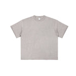 Wax Dyed Distressed Raw Hem Streetwear T Shirt