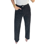 Y2K High WaistedStretch Rhinestone Wide Leg Jeans