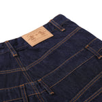 Double Waistband Wide Leg Denim Shorts
