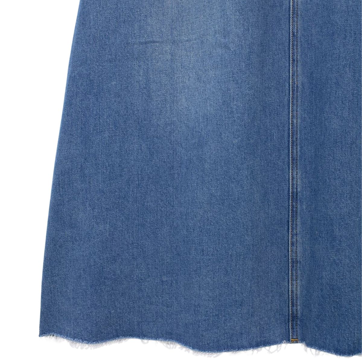 Falda vaquera con bordado de perlas y lavado vintage