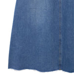 Falda vaquera con bordado de perlas y lavado vintage