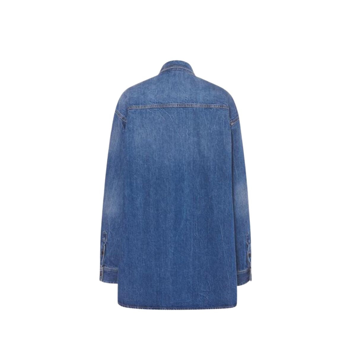 Oversized Ombré Washed Denim Jacket