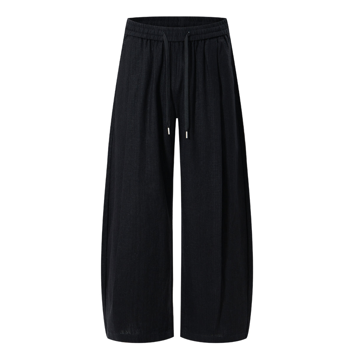 Solid Tint Linen-Blend Barrel Pants