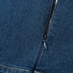 Halter Neck Fitted Denim Midi Dress