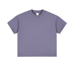 Camiseta de algodón de color liso para mujer de 7.8 oz