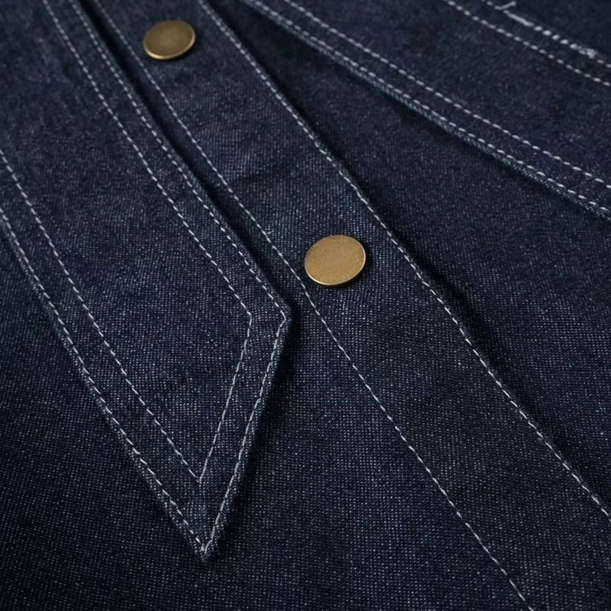 Stand-up Collar Bow Denim Blouse