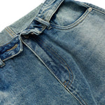 Fold Waist Wide Leg Jeans