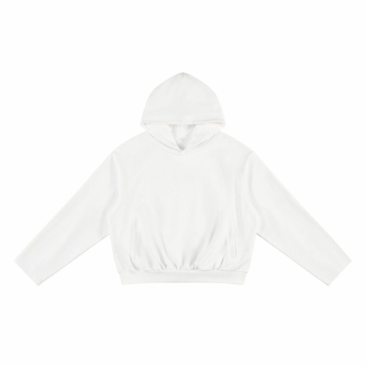 Boxy Streetwear Straight‑Sleeve French Terry Hoodie