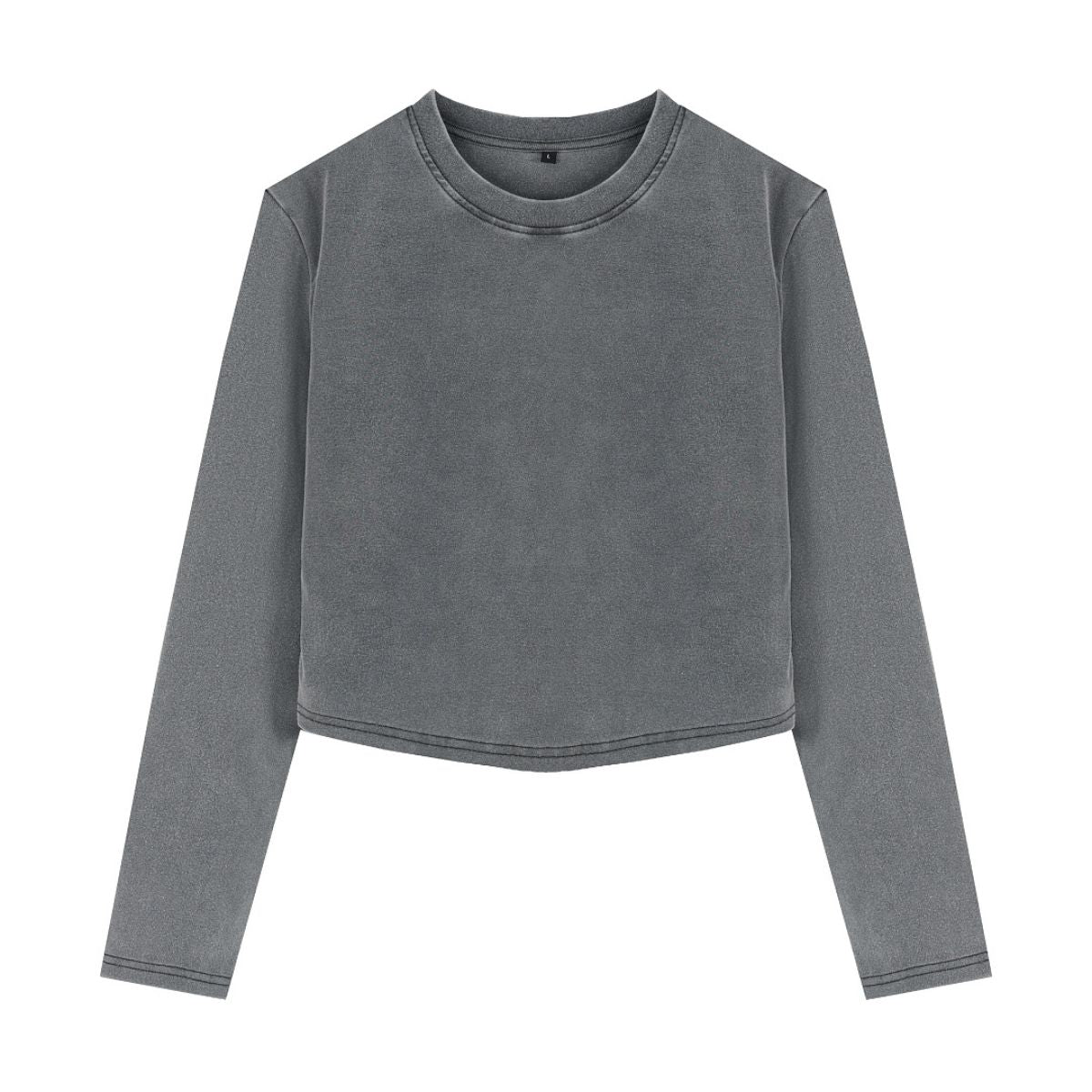 Women's Snow Wash U-Neck Long Sleeve Top