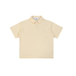Waffle Knit Lapel Polo T Shirt