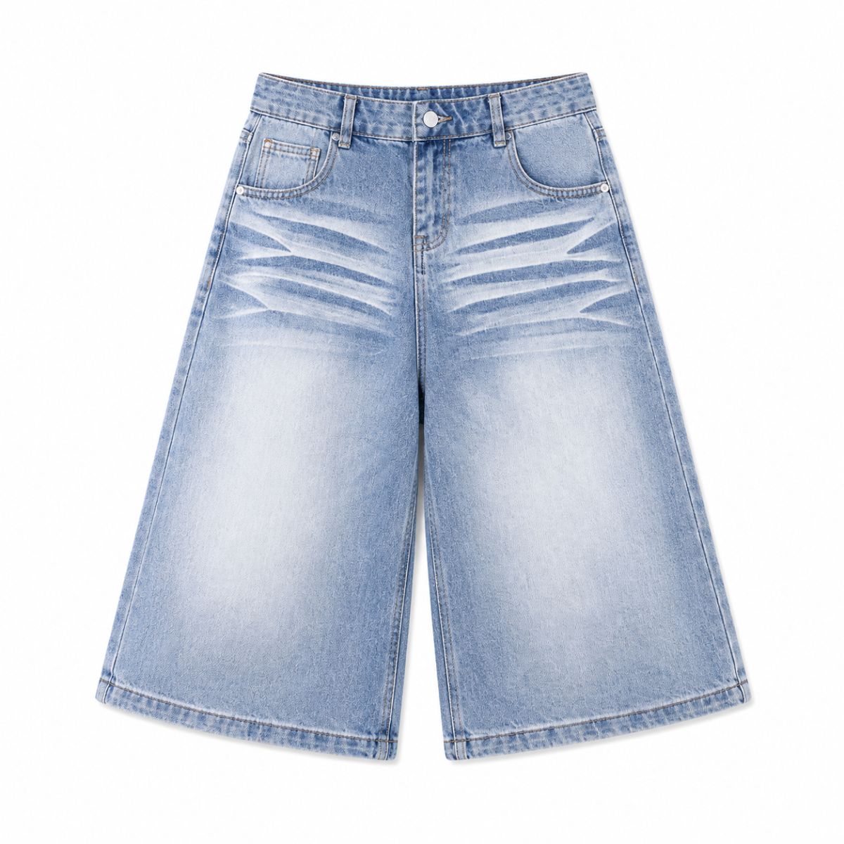 Bermudas con lavado vintage y salpicaduras de tinta