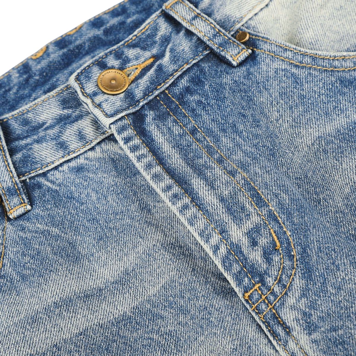 Vintage Washed Whiskered Flared Jeans