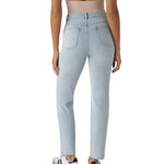 High Waisted Pull-On Straight Leg Jeans