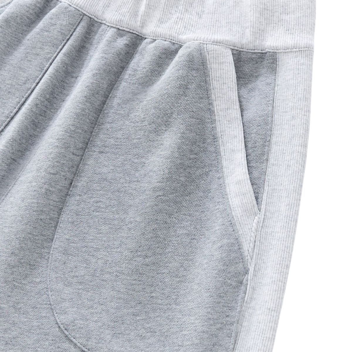 Cotton Casual Contrast Rib Stretch Sweatpants