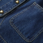 Shorts vaqueros con mariposas bordadas y adornados con perlas