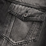 Washed Gradient Trucker Denim Jacket