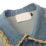 Vintage Frayed Designer Denim Jacket