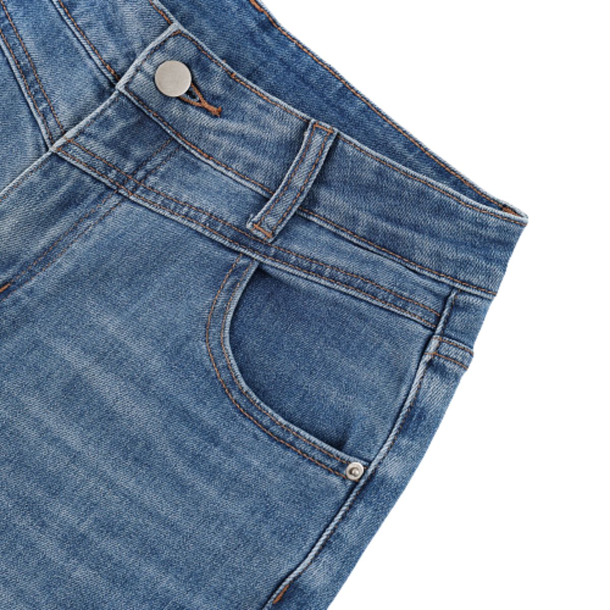 425G Light Wash High-Waisted Wide Leg Jeans