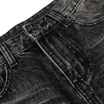 Vintage Washed Wide Leg Lightning Whisker Jeans
