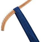 Falda vaquera con bordado de perlas y lavado vintage