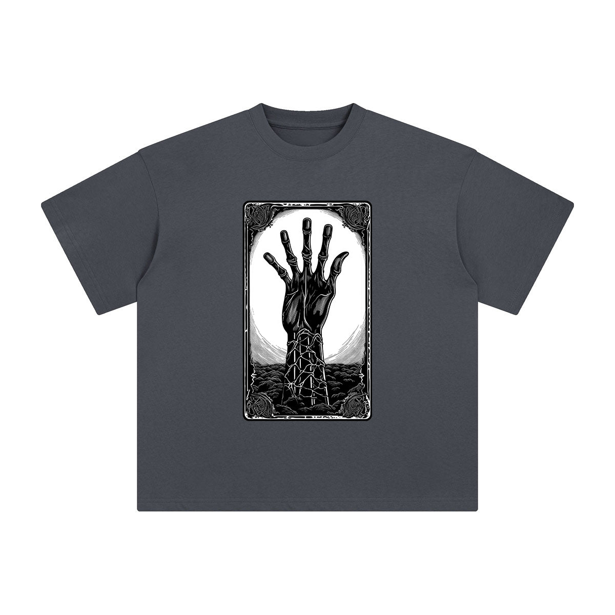 Mystery Demon Hand Tarot Card Graphic Tee-INNBLAC Fashion Apparel