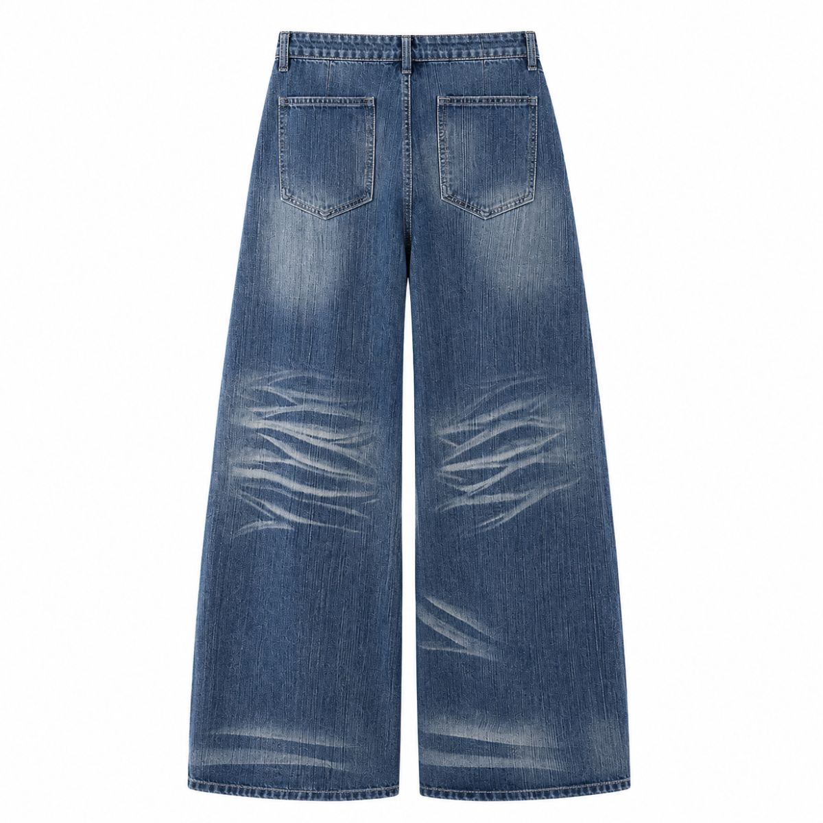 Vintage Slub Wash Barrel Leg Denim Jeans