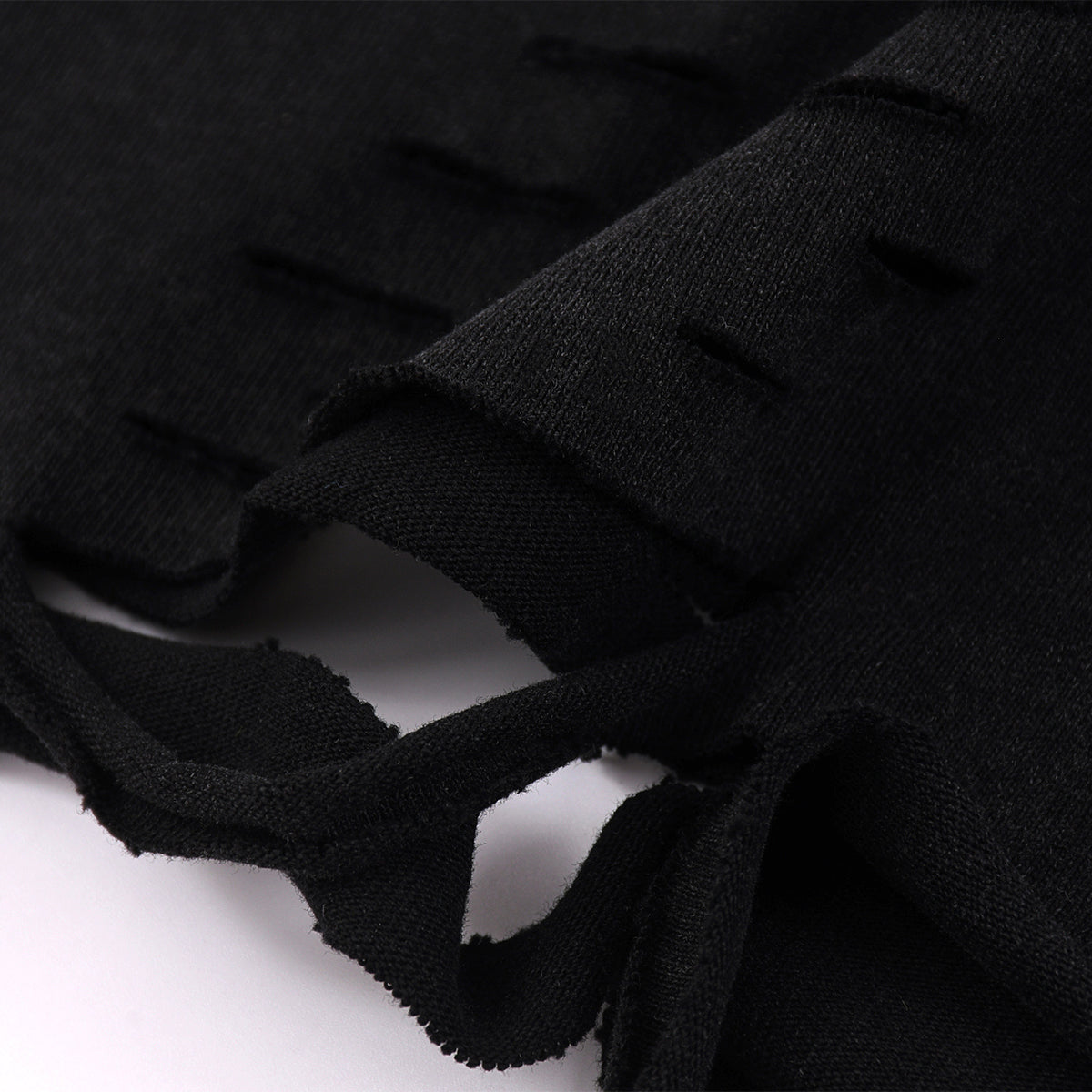 Black Washed Cotton Ripped Muscle Tank 275gsm