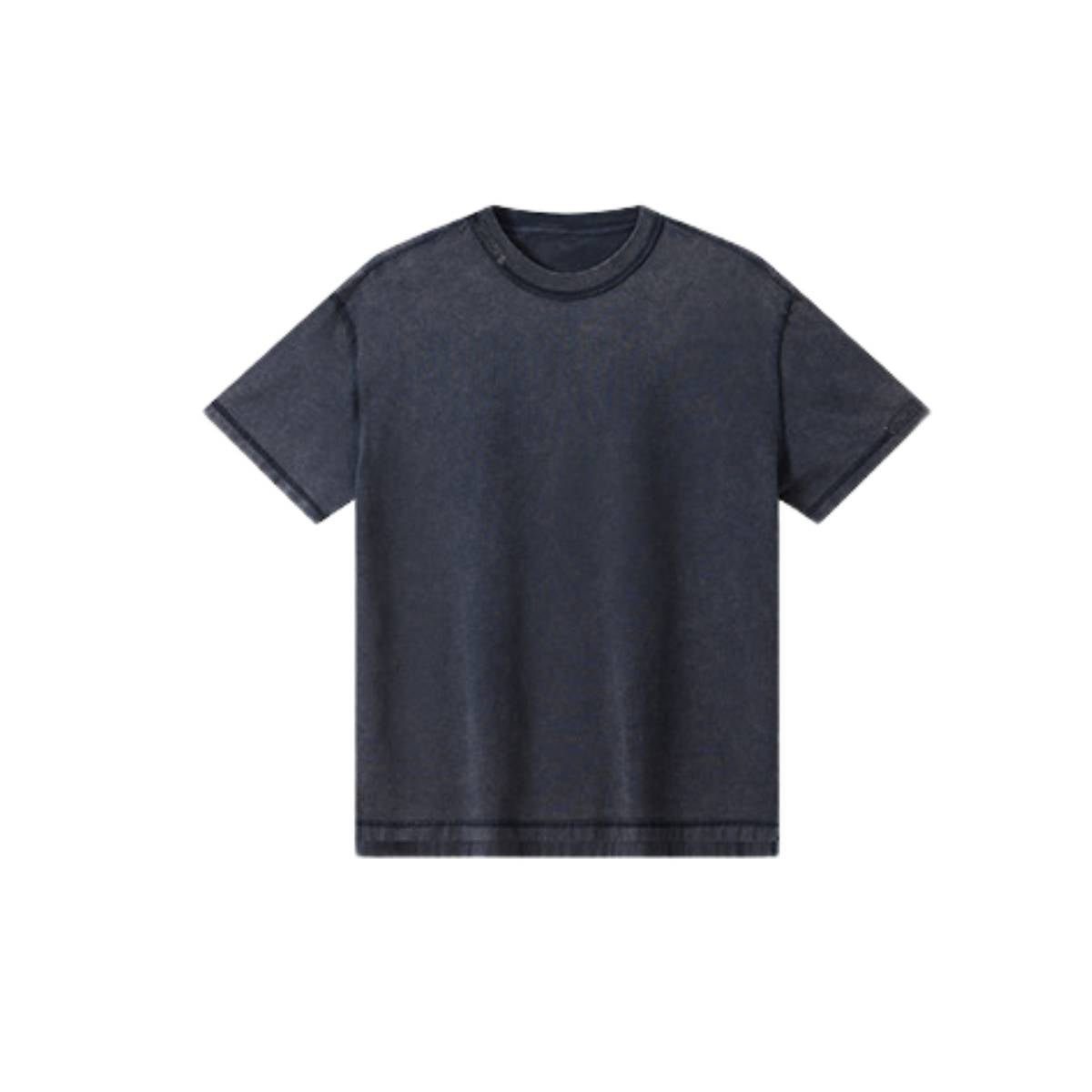 Camiseta destructiva de peso pesado con borde crudo de 10 oz
