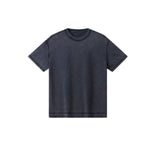 Camiseta destructiva de peso pesado con borde crudo de 10 oz