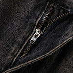 Vintage Washed Black Straight Leg Jeans