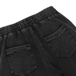 Distressed Vintage Patch Baggy Curved Denim Pants