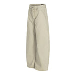 Vintage Scimitar-Wash Pleated Loose-Fit Wide-Leg Pants