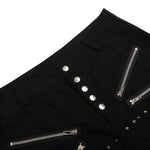 Studded Zip Utility Cargo Bermuda Shorts