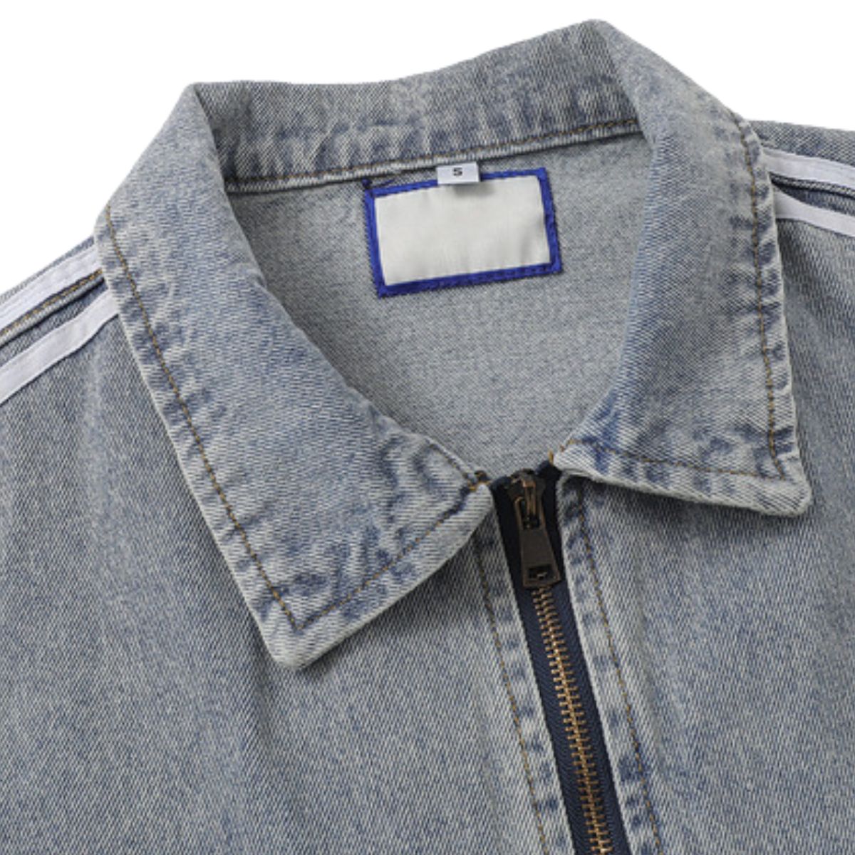 Unisex Loose Retro Workwear Washed Denim Jacket