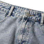 Women's Cut-Out Denim Midi Skirt