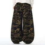 Camo Wide Leg Tactical Pocket Streetwear Pants