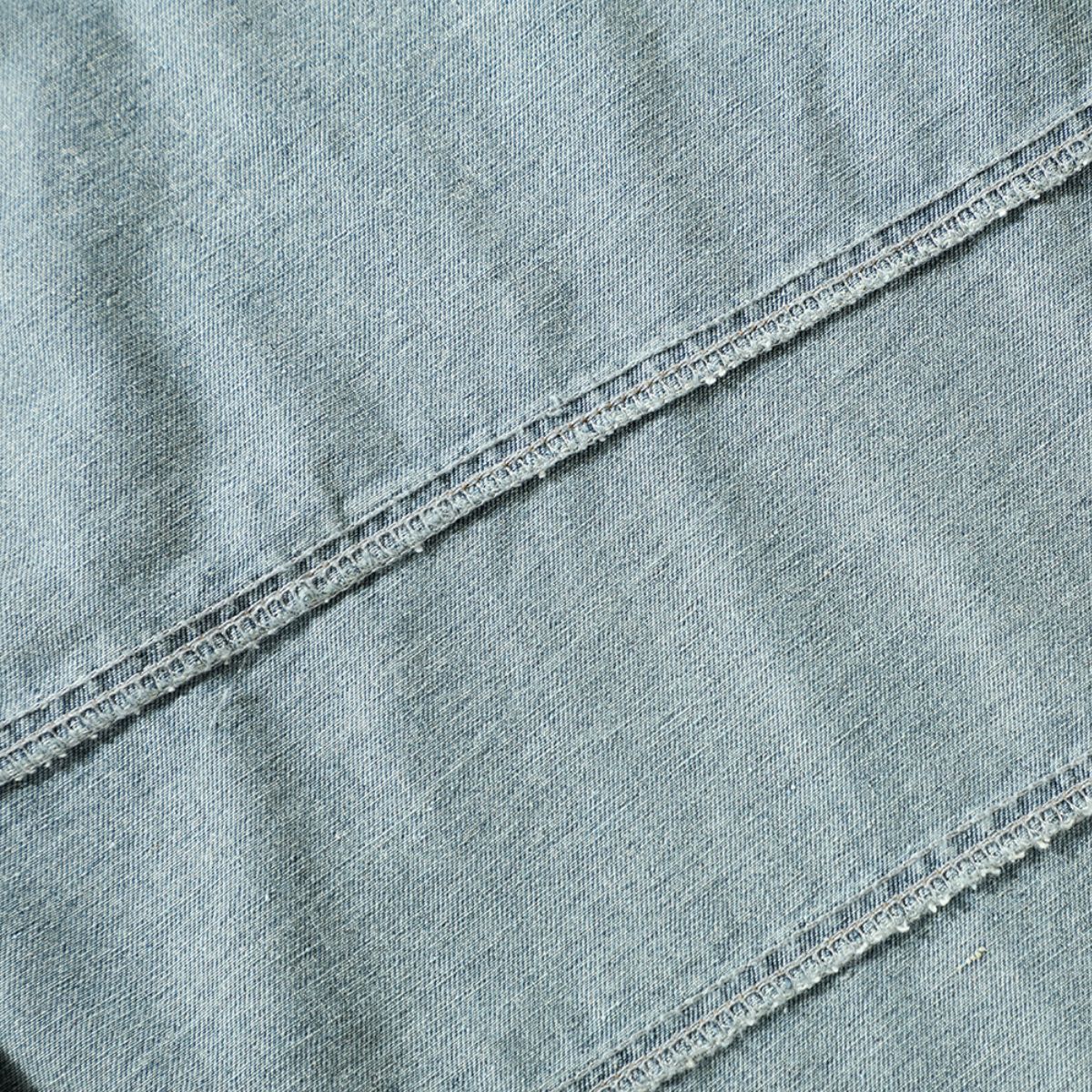 Washed Cut-Out Denim Vest