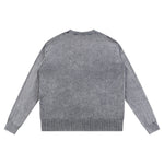Vintage Snow Wash Relaxed Fit Cotton Knit Sweater
